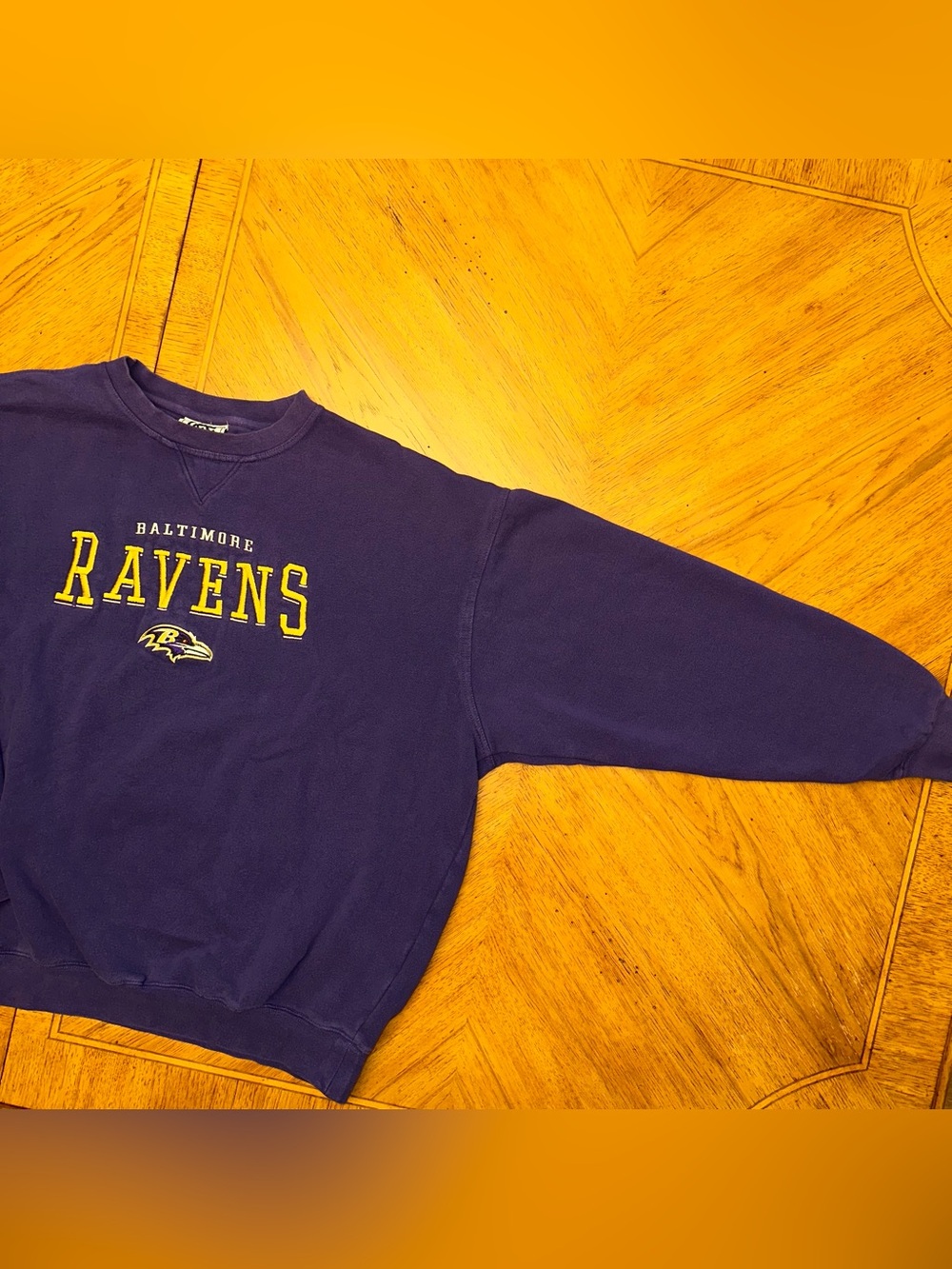 Vintage Lee Sport Baltimore Ravens Crewneck Sweatshirt XL Purple Embroidered